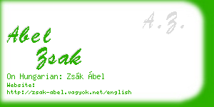 abel zsak business card
